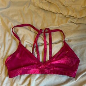 Women's Pink Strappy Sports Bra